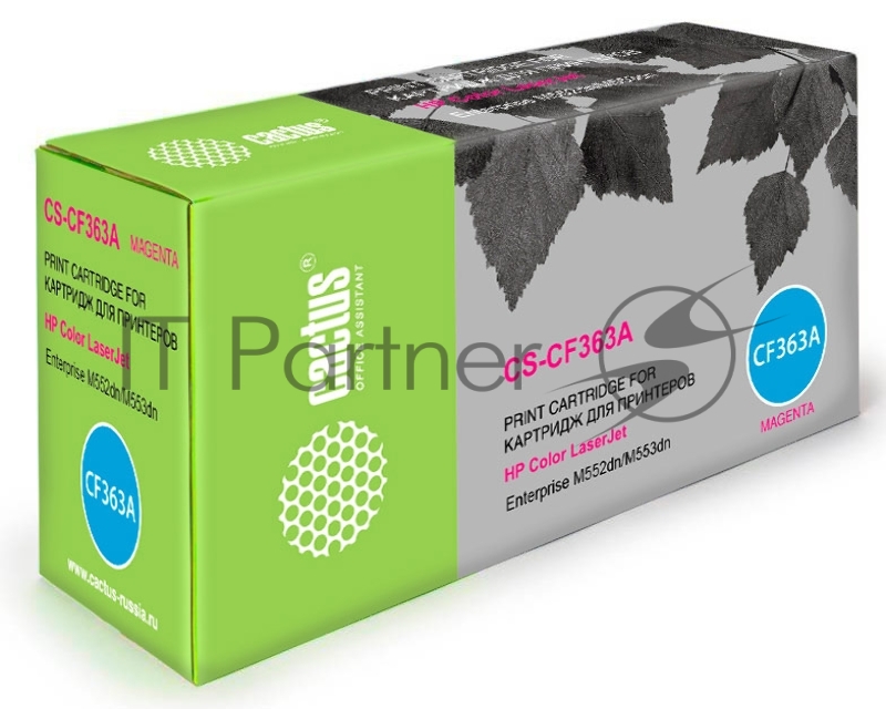 Картридж лазерный Cactus CS-CF363A пурпурный (5000 стр.) для HP CLJ M552dn/M553dnM553N/M553x