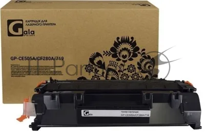 Картридж лазерный GalaPrint GP-CE505A/CF280A/719 черный (2300 стр.) для HP LaserJet P2030/P2035/P2050/P2055/P2055D/P2055DN/Pro 400/M401/425/Canon LBP 6300dn/6650dn/MF5840dn/5880dn/MF5940