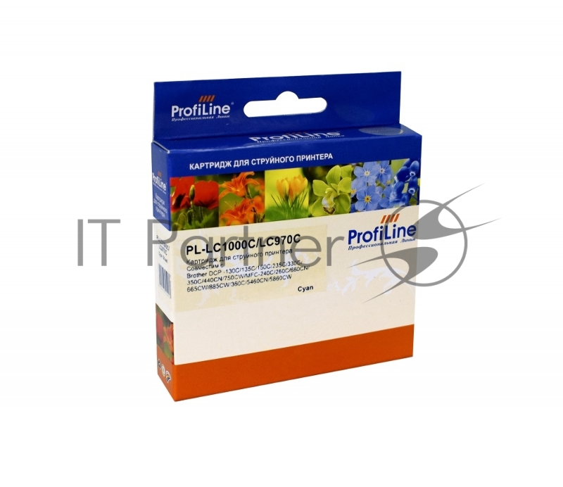 Картридж струйный ProfiLine PL-LC1000C/LC970BC для принтеров Brother DCP -130C/135C/150C/235C/330C/350C/440CN/750CW/MFC-240C/260C/660CN/665CW/885CW/360C/5460CN/5860CW 20 мл Cyan