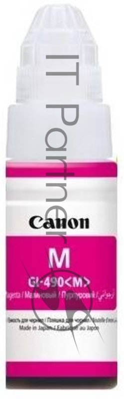 Чернила Canon GI-490M 0665C001 пурпурный для Canon Pixma G1400/2400/3400 (70мл)