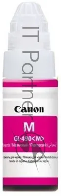 Чернила Canon GI-490M 0665C001 пурпурный для Canon Pixma G1400/2400/3400 (70мл)