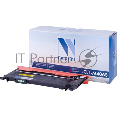 Картридж лазерный NVPrint совместимый Samsung CLT-M406S Magenta для CLP-360/365/368/CLX-3300/3305 (1000k)