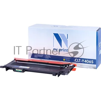 Картридж лазерный NVPrint совместимый Samsung CLT-Y406S Yellow для CLP-360/365/368/CLX-3300/3305 (1000k)