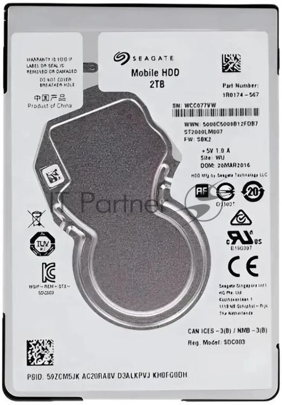 Жесткий диск HDD Seagate 2Tb 5400rpm SATA 128Mb 2.5"