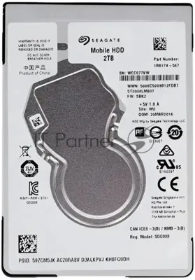 Жесткий диск HDD Seagate 2Tb 5400rpm SATA 128Mb 2.5"