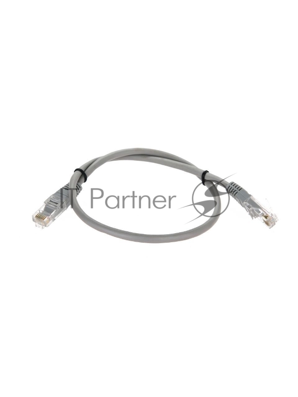Патч-корд 0.5м "Telecom" UTP cat.5е RJ45, литой, серый, NA102--0.5M