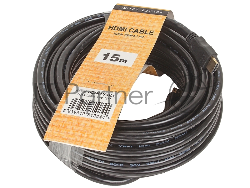 Кабель цифровой TV-COM HDMI19M to HDMI19M, V1.4+3D, 15m CG150S-15M