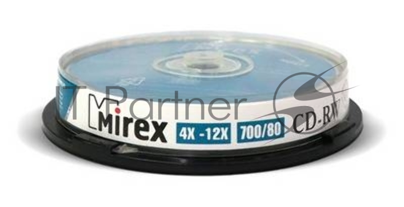 Диск CD-RW Mirex 700 Mb, 12х, Cake Box (10), (10/300)