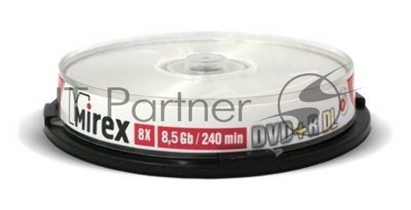 Диск DVD+R Mirex 8.5 Gb, 8x, Cake Box (10), Ink Printable, Dual Layer (10/300)