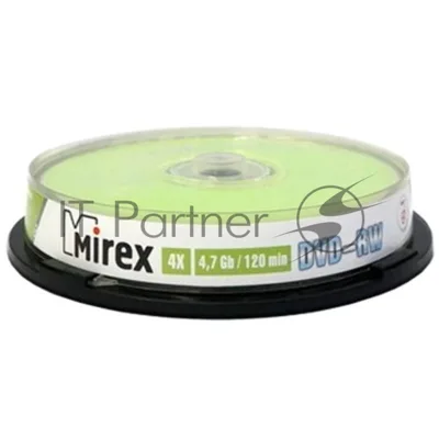 Диск DVD-RW Mirex 4.7 Gb, 4x, Cake Box (10), (10/300)