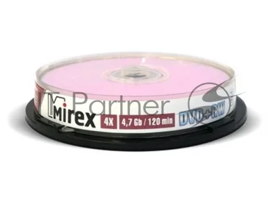 Диск DVD+RW Mirex 4.7 Gb, 4x, Cake Box (10), (10/300)