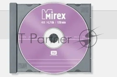 Диск DVD+RW Mirex 4.7 Gb, 4x, Slim Case (1), (1/50)