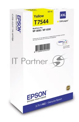 Картридж струйный Epson T7544 желтый экстраповышенной емкости для WF-8090/8590