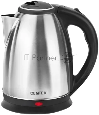 Электрочайник Centek CT-0035 серебристый, 1.5 л, 2000 Вт, скрытый нагревательный элемент