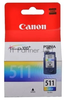 Картридж струйный CL-511 (2972B007) для Canon PIXMA MP240, PIXMA MP260, PIXMA MX320, PIXMA MX330 EMB, Цветной, 244стр., 9 мл.