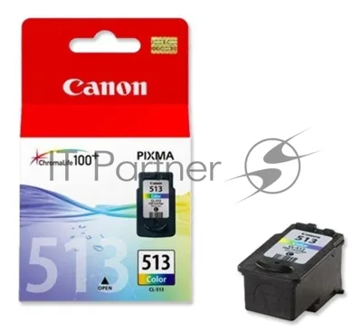 Картридж струйный Canon CL-513 (2971B007) трёхцветный (13 мл.) для Canon PIXMA MP240, PIXMA MP260, PIXMA MX320, PIXMA MX330