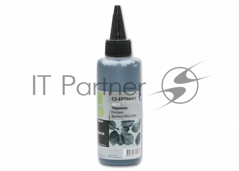 Чернила Cactus CS-EPT6641 черный 100 мл Epson L100/L200
