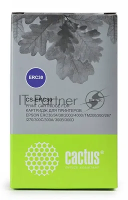 Картридж матричный Cactus CS-ERC30 черный (12.7 мм, 5 м, 1 000 000 знаков) для Epson ERC 30/34/38/TM-U220