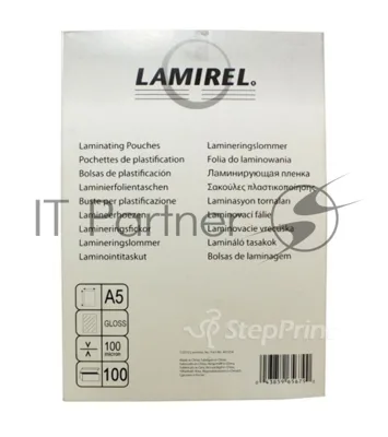 Пленка для ламинирования Lamirel, А5, 100мкм, 100 шт.
