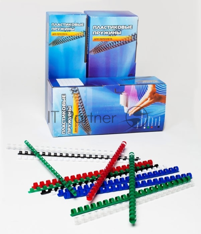 Пружины для переплета пластиковые Office Kit d=6мм A4 белый (100шт) BP2001