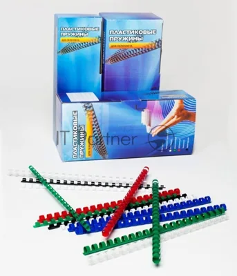 Пружины для переплета пластиковые Office Kit d=6мм A4 белый (100шт) BP2001
