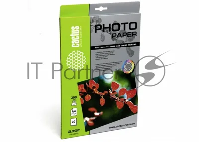 Фотобумага Cactus CS-GA420020 глянцевая А4 200 г/м2 20 листов