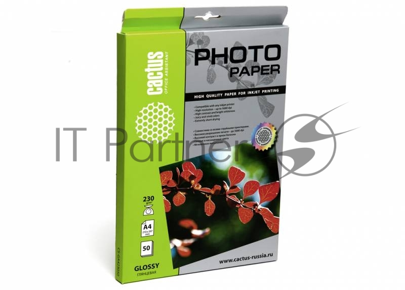 Фотобумага Cactus CS-GA423050 глянцевая А4 230 г/м2 50 листов