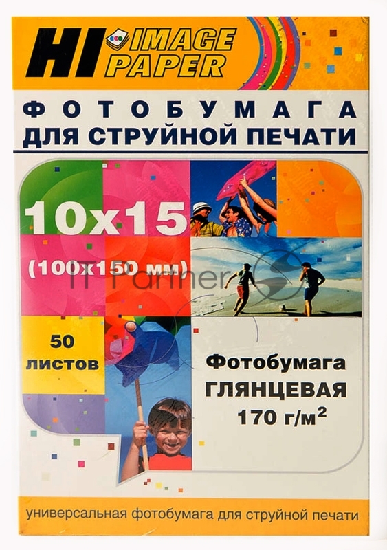 Фотобумага глянцевая односторонняя (Hi-image paper) 10x15, 170 г/м, 50 л.