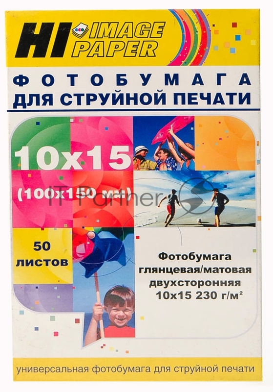 Фотобумага глянц/матовая двусторонняя (Hi-image paper) 10x15, 230 г/м, 50 л.