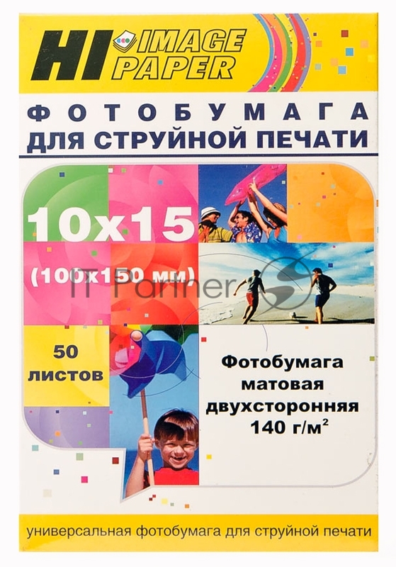 Фотобумага матовая двусторонняя (Hi-image paper) 10x15, 140 г/м, 50 л.