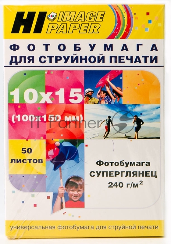 Бумага Hi-Black A21210U/ PH240-4R-50 Фотобумага суперглянец односторонняя (Hi-image paper) 10x15, 240 г/м, 50 л.