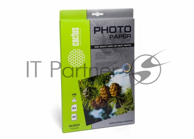 Фотобумага Cactus CS-GA314050 глянцевая А3 140 г/м2 50 листов