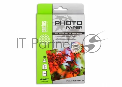 Фотобумага Cactus CS-GA6180100 A6/180г/м2/100л. глянцевая для струйной печати