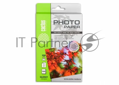 Фотобумага Cactus CS-GA6200100 глянцевая A6 200 г/м2 100 листов