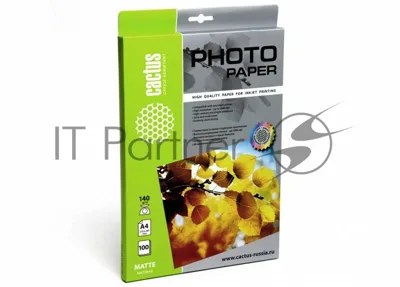 Фотобумага Cactus CS-MA4140100 A4/140г/м2/100л. матовая для струйной печати