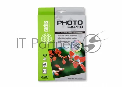 Фотобумага Cactus CS-GA523050 A5/230г/м2/50л. глянцевая для струйной печати