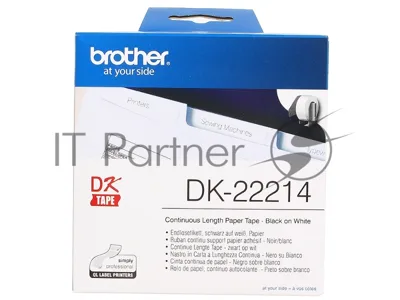 Бумажная клеящаяся лента Brother DK22214 (белая, ширина 12 мм)