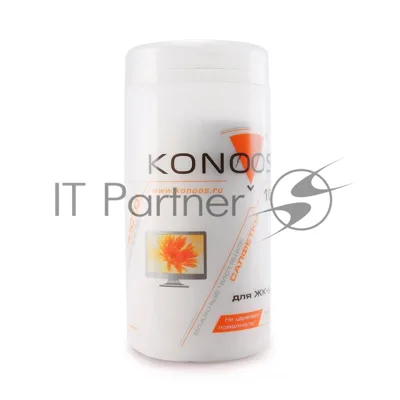 Чистящие средства Konoos KBF-100 Салфетки для ЖК-экранов в банке, 100 шт.