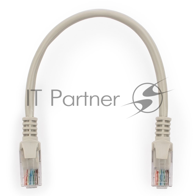 Патч-корд UTP, кат 5e, 0.25м с RJ45 серый