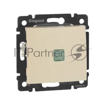 Выключатель Legrand 774310 Valena 10А c подсветкой, сл. кость