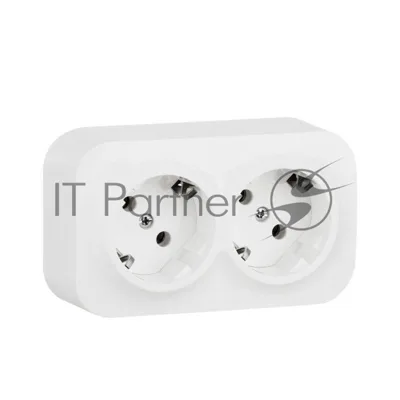 Legrand Legrand 782223 Розетка двойная с заземлением и защитными шторками (Белая)