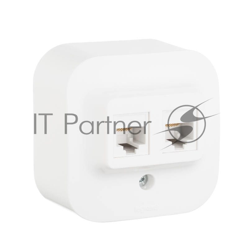 Электроустановочные изделия Legrand 782228 Двойная розетка RJ45 (Белая)
