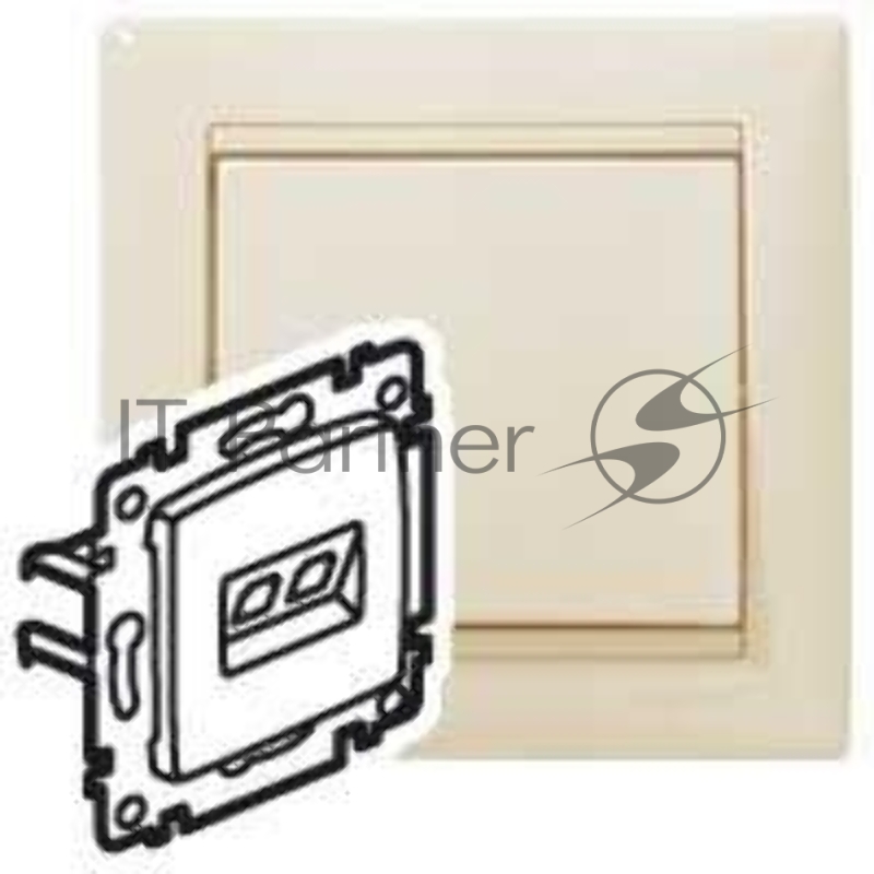 Розетка компьютерная Legrand 774130 RJ45 Valena 1 выход Кат.5e UTP (слоновая кость) монтаж на захватах