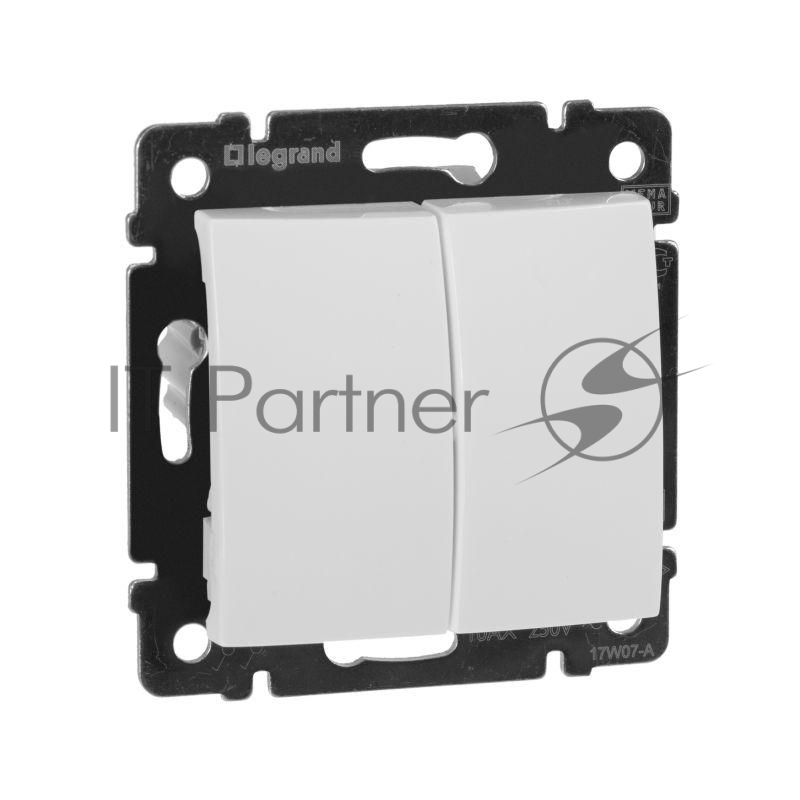 Переключатель Legrand 774408 2напр 2клав 10A Valena белый