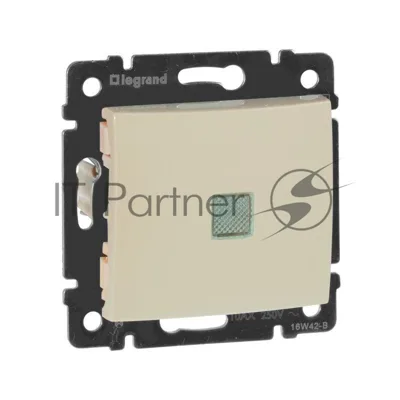 Переключатель Legrand 774326 Valena 2напр 10A с подсв, сл. кость