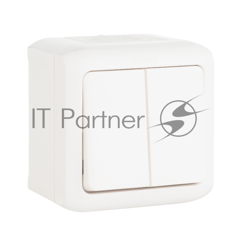 Legrand Legrand 782301 Переключатель двухклавишный IP44 (Белый)