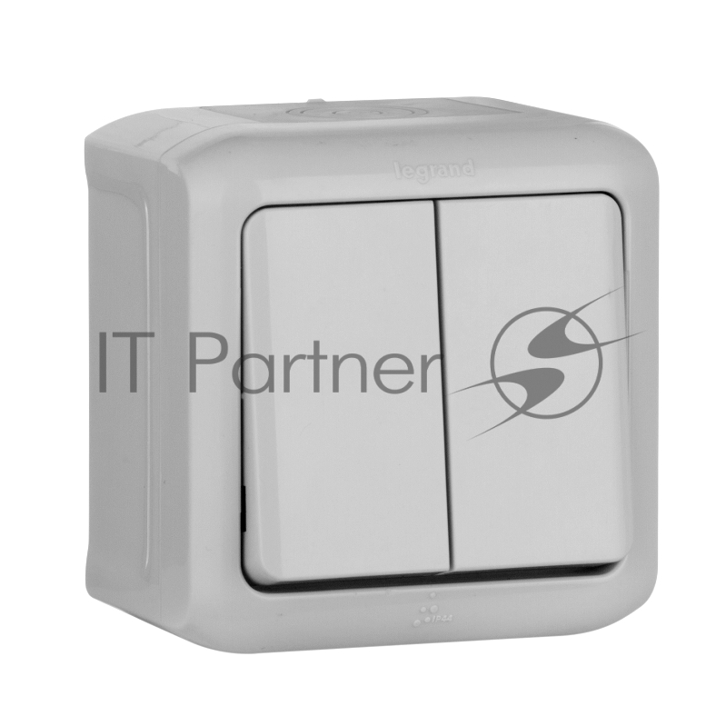 Legrand Legrand 782331 Переключатель двухклавишный IP44 (Серый)