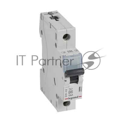 Aвтоматический выключатель Legrand TX3 B6A 1П 6000/10kA