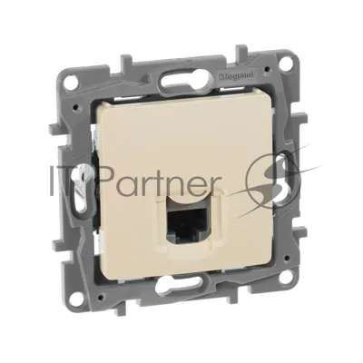 Розетка компьютерная RJ45 кат. 5 UTP, сл. кость ETIKA