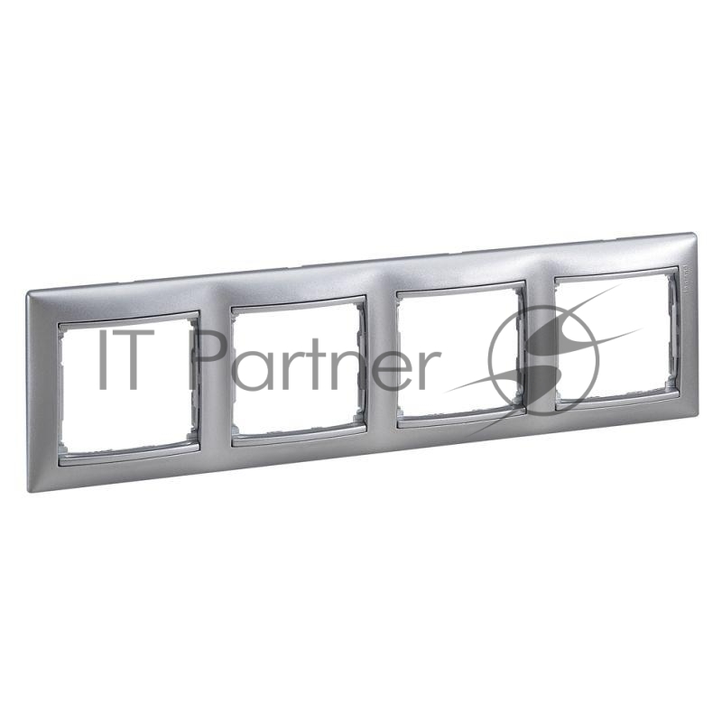 Электроустановочные изделия Legrand Legrand 770154 Рамка 4п гор. Алюминий Valena